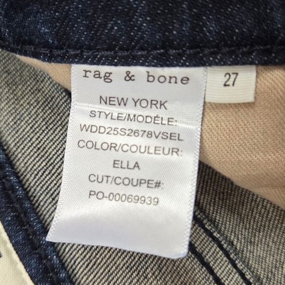 Rag & Bone Low-Rise Boyfriend Jeans Dark Wash Size 27 - Picture 8 of 8